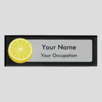 Halve Lemon Name Tag