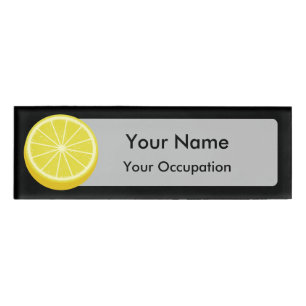 Halve Lemon Name Tag