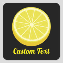 Halve Lemon Square Sticker