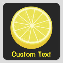 Halve Lemon Square Sticker