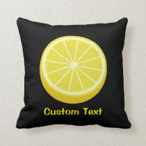 Halve Lemon Throw Pillow