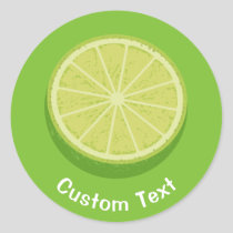 Halve Lime Classic Round Sticker