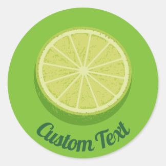 Halve Lime Classic Round Sticker