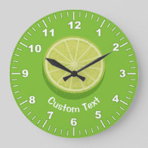 Halve Lime Large Clock