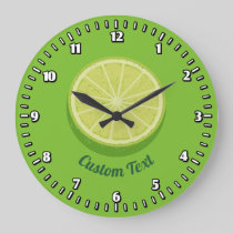 Halve Lime Large Clock