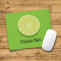 Halve Lime Mouse Pad