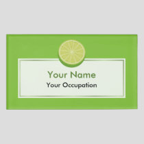 Halve Lime Name Tag