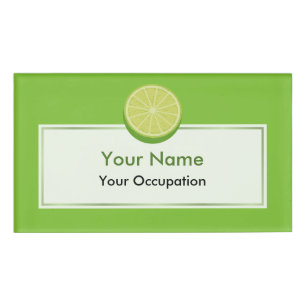 Halve Lime Name Tag