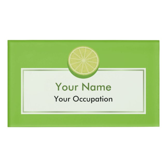 Halve Lime Name Tag (Front)