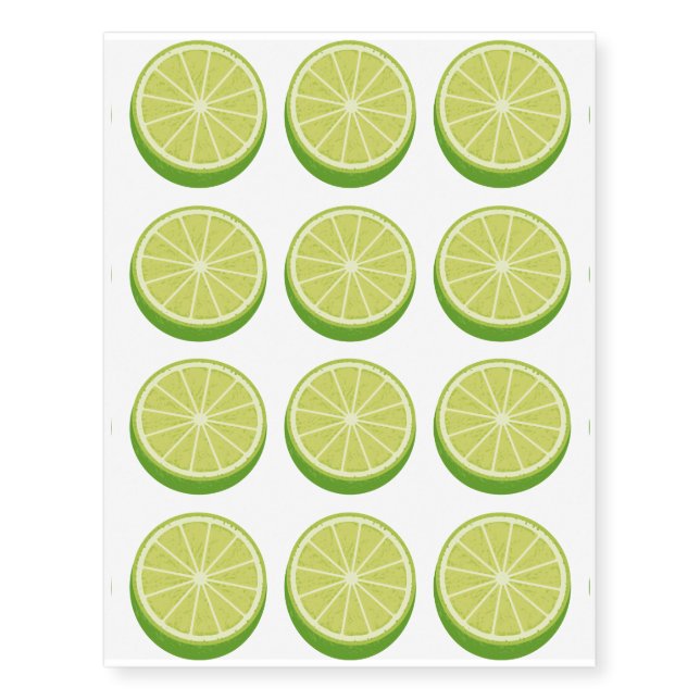 Halve Lime Temporary Tattoos (Front)