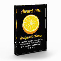 Halve Orange Acrylic Award