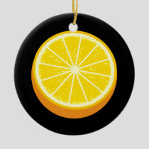 Halve Orange Ceramic Ornament