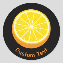 Halve Orange Classic Round Sticker