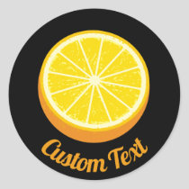 Halve Orange Classic Round Sticker