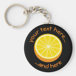 Personalized Orange fruit keychain
