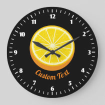 Halve Orange Large Clock
