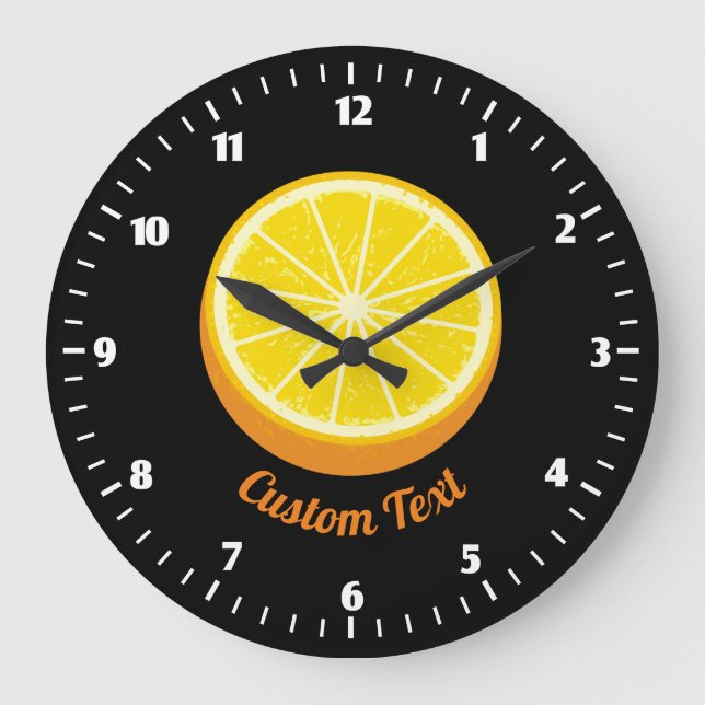 Halve Orange Large Clock (Front)