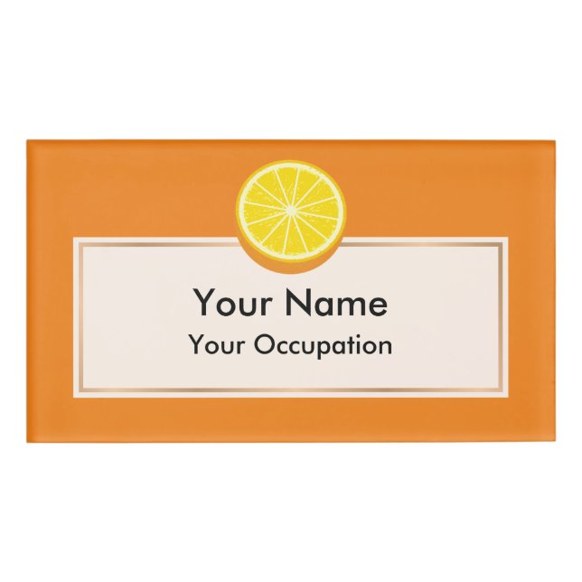 Halve Orange Name Tag (Front)