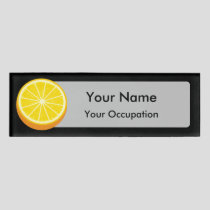 Halve Orange Name Tag