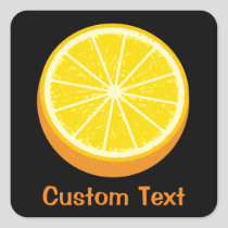 Halve Orange Square Sticker