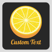 Halve Orange Square Sticker