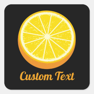 Halve Orange Square Sticker
