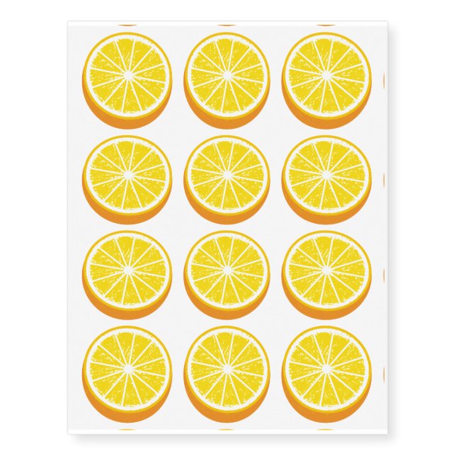 Halve Orange Temporary Tattoos (Front)