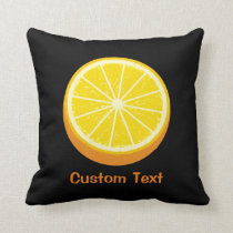 Halve Orange Throw Pillow