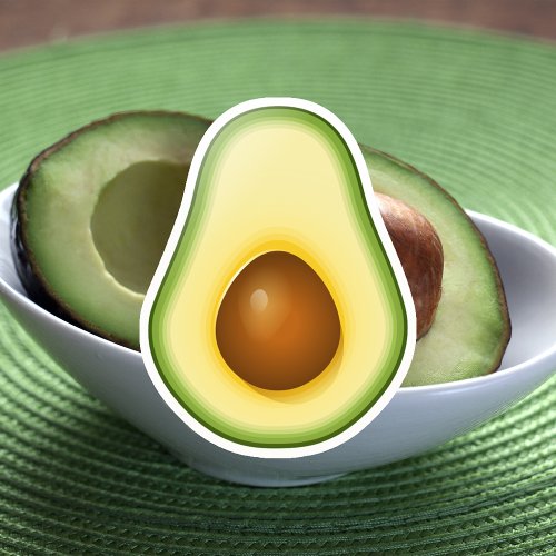 Halved Avocado Sticker