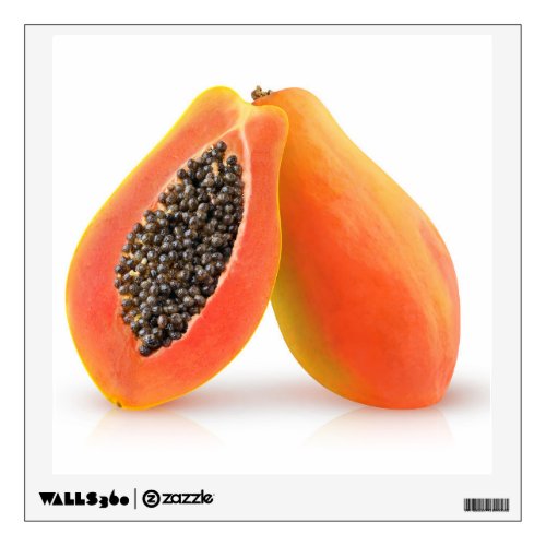 Halved papaya wall decal