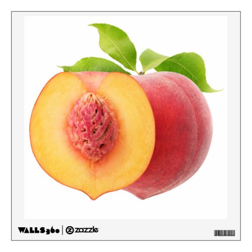 Halved peaches wall decal