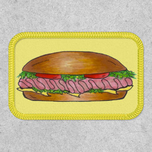 Ham and Cheese Hoagie Grinder Hero Sub Sandwich Patch