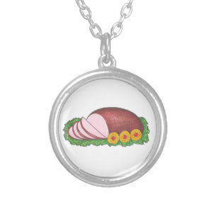 Ham and Pineapple Christmas Dinner Foodie Necklace