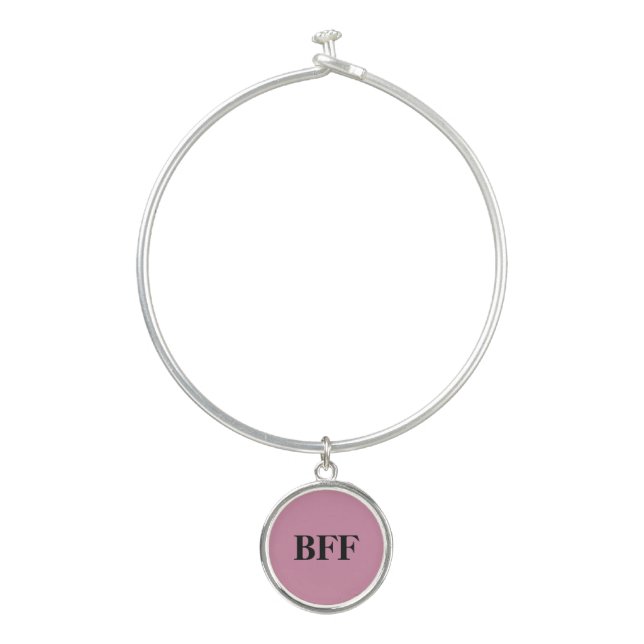 HAM Bangle Bracelet With Round Charm (Front)