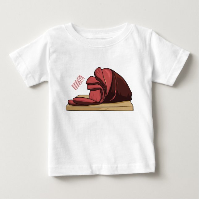 Ham cartoon illustration  baby T-Shirt (Front)