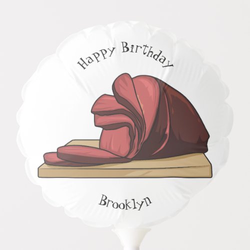 Ham cartoon illustration balloon
