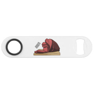 Ham cartoon illustration  bar key