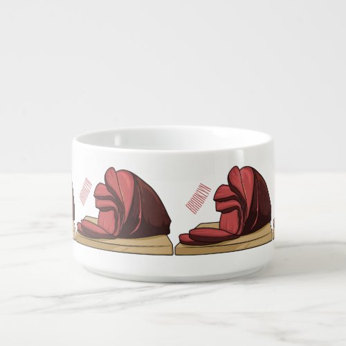 Ham cartoon illustration  bowl