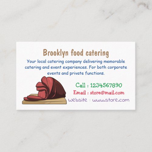 Ham cartoon illustration business card