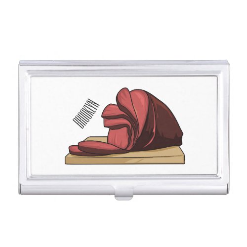 Ham cartoon illustration  business card case