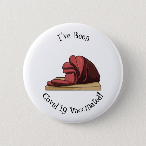 Ham cartoon illustration button