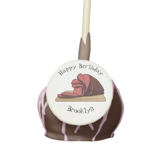 Ham cartoon illustration cake pops (Front)