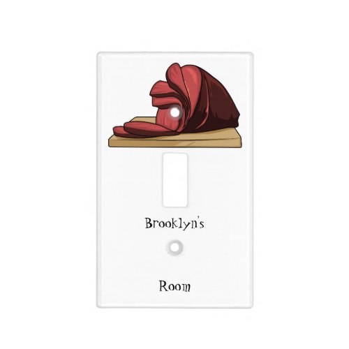 Ham cartoon illustration light switch cover