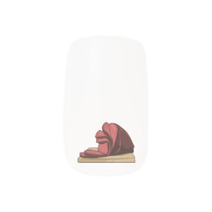 Ham cartoon illustration minx nail art