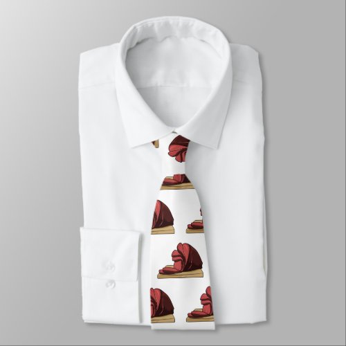 Ham cartoon illustration  neck tie