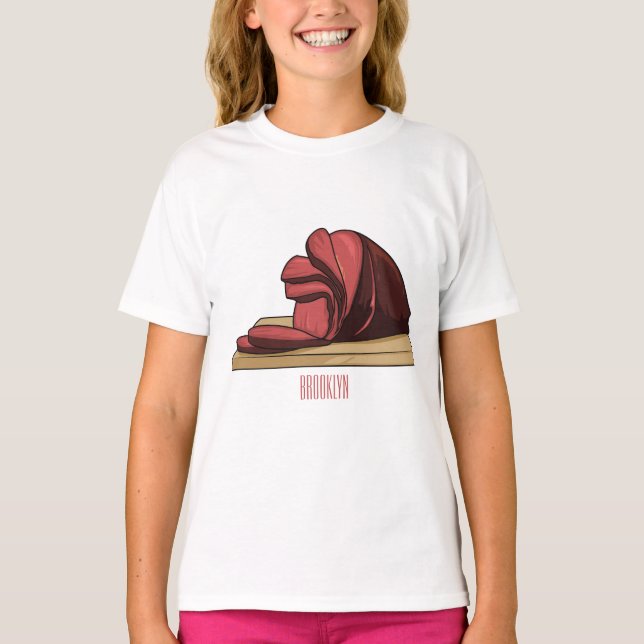 Ham cartoon illustration  T-Shirt (Front)