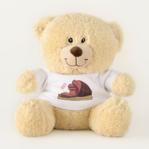 Ham cartoon illustration teddy bear