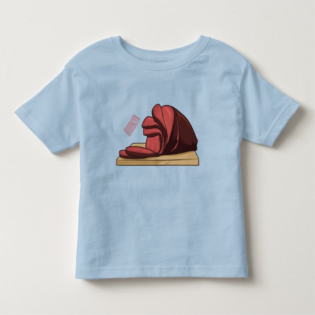 Ham cartoon illustration  toddler t-shirt (Front)