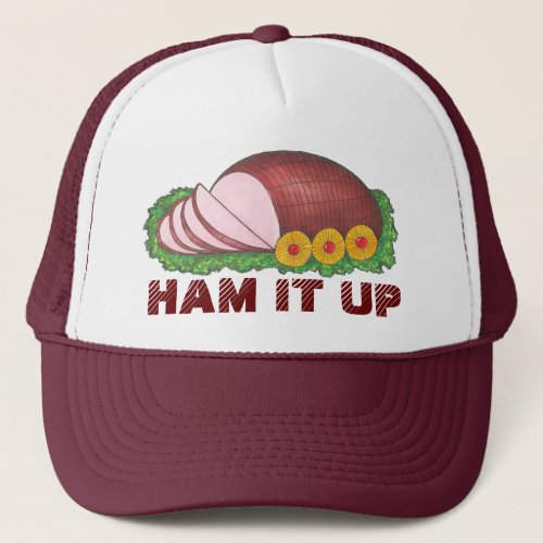 HAM IT UP Christmas Easter Holiday Dinner Food Trucker Hat