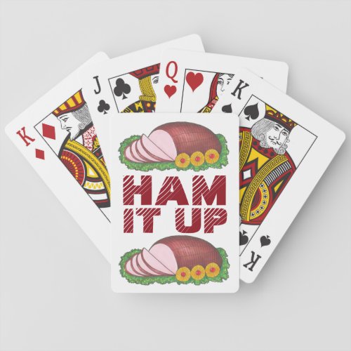 HAM IT UP Christmas Easter Sliced Holiday Ham Poker Cards